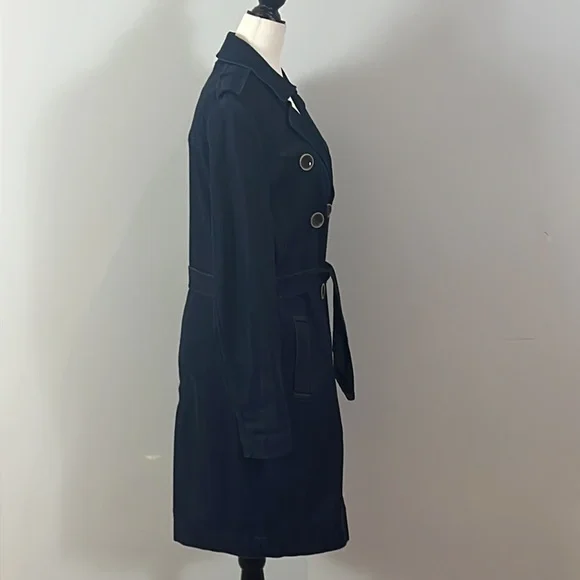 Luisa Cerano Denim Trench Coat Jacket - Picture 6 of 16